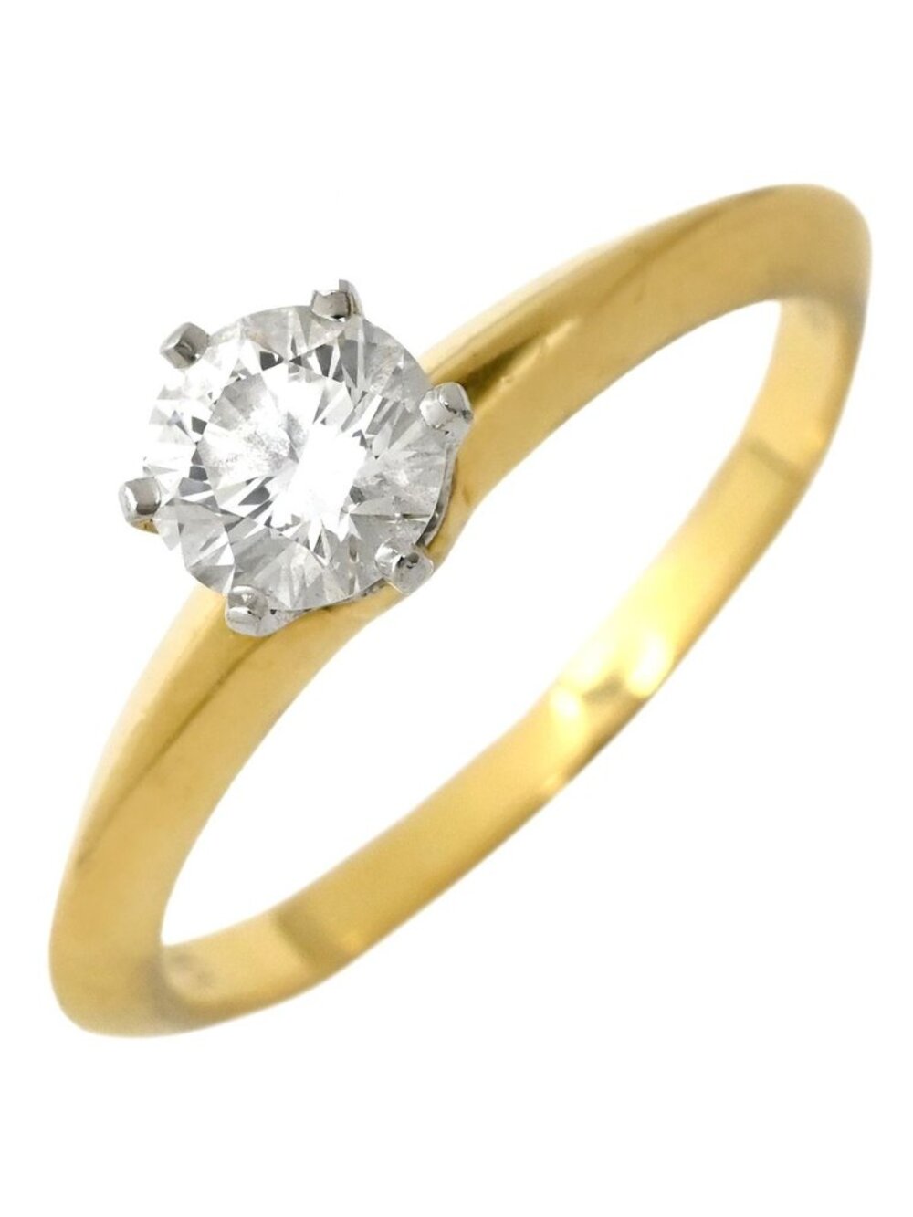 Tiffany & Co Ring Setting Diamond Yellow Gold Platinum Silver T&Co Single